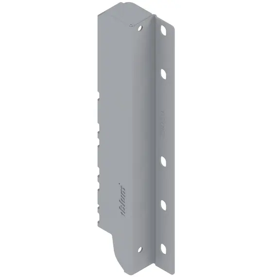 Z30D000S L R9006 Держатель TANDEMBOX задней стенки из ДСП, высота D (224 мм), внутреняя галерея, левый, серый металлик