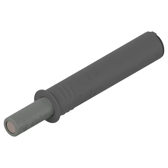 956.1002 R7036 Толкатель TIP-ON для дверей, короткий, с магнитом, серый