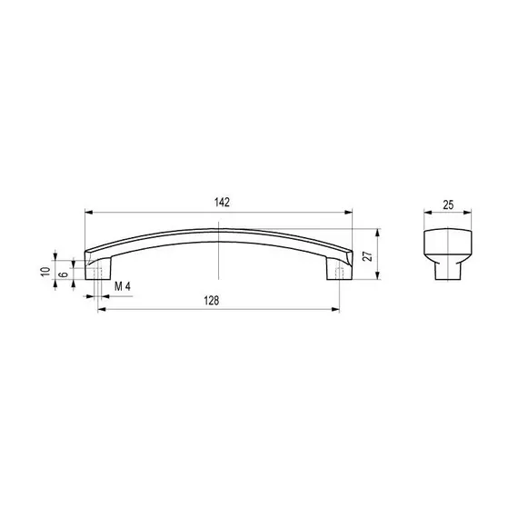 Ручка-скоба FS-035 128 золото - 1