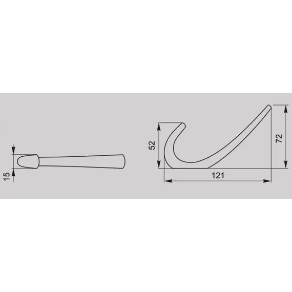 Крючок "Бронза шлифованная" (FK 008 020/F9147) М4*22 (250) - 2