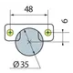 701-0BS0-650-00 Петля T-type Glissando с доводчиком 110/48/5 мм - 10