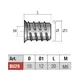 BU29ZL Футорка М8х20 мм (цинк без покрытия) - 1