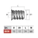 BU38ZL Футорка М8х24 мм (цинк без покрытия) - 1