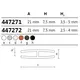 447272.A Профиль для задней стенки 21*7,5 мм с пазом 2,5-4 мм (белый) - 2