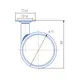 Опора колесная ОКП-80 пластик, площадка - 1