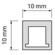 PROFIL-10x10-OP-2000 Профиль Trend 2 м, 10x10, алюм, молочный рассеиватель - 1