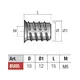 BU05ZL Футорка М8х15 мм (цинк без покрытия) - 1