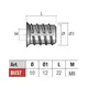 BU37ZL Футорка М8х22 мм (цинк без покрытия) - 1