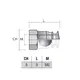 BU39OL Муфта М6 8х9 мм с шариком латунь - 1