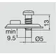 244-0M33-650-00 Монтажная планка петли ST F9 мм с винтами 6,3х13 мм - 1