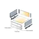 655-8170-385-00 Соединитель фронтальный для ящиков Tekform slimline DW182, антрацит - 2