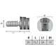 SI36PNEZZ Соединитель, пластик черный - 2