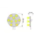 ZAR-LDS9-G4-32K-02 Светодиодный стик LED G4 12VDC, 2W, 9 LED SMD X3, 3200K - 1
