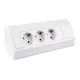 CORNERBOX-BI-3DE Удлинитель CORNER BOX 3xSchuco(розетка), белый, провод 1,8м