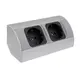 CORNER-ALU-2G-DE-1 Розетка CORNER BOX 2xSchuco(розетка)