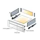 655-8090-515-00 Планка фронтальная внутренняя для ящиков Tekform slimline DW145/182, антрацит - 2