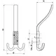 Крючок FK-014 020 жемчужный Ni - 1