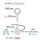 MODUS-T-USB-CZ-30K-01 Светильник LED MODUS TOUCH 2xUSB 2,1W 12VDC 3000К, провод 1,5 м, черный - 4