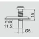 700-0NC0-054-00 Монтажная планка петли T-type F0 мм крест. с винтами 6,3х15 мм - 2