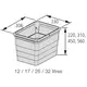 5075.90.41616 Контейнер для мусора 32 л 306*230*560 мм (alu grey) Eins2vier Ninka - 1