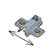 244-0561-050-N1 Монтажная планка петли S-type F1 мм с винтами 6,3х13 мм - 1