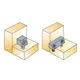 002120-877-001 Стяжка Minibloc D10 мм для присадок с плоскости панели (белый) - 2