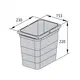 5175.92.41616 Контейнер для мусора 5,5 л 230*153*220 мм (alu grey) Eins2vier Ninka - 1