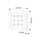 SQUARE2-AL-RGB-01W Светильник LED SQUARE 2 RGB, 2,0W 12VDC 9LED, провод 2 м, алюминий - 1