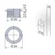 980-4842-251 Розетка 16 мм цилиндра замка Push Lock/ Push Esp Lock, никель - 2
