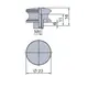 981-4860-250 Ручка-кнопка Миди 19 для замка Push Lock Mini, никель матовый - 2