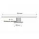 MIRA-U-30K-01 Светильник LED MIRA IP44 8W 230VAC 3000К, провод 30 см, хром - 3