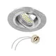 BRAVA-SN-01 Комплект светильник BRAVA (без LED) + розетка GU10, сталь матовая
