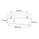 OVAL-2W-SD-SK-60K-01 Светильник LED OVAL со скосом 2,0W 12VDC 6000K, провод 2 м, алюм. матовый - 4