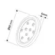 ORBIT-BI-40K-01W Светильник LED ORBIT 1,5W 12VDC 16LED 4000К, провод 2 м, белый - 1