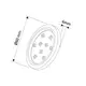 ORBIT-AL-RGB-01W Светильник LED ORBIT 2,0W 12VDC 9LED RGB, провод 2 м, алюминий - 1