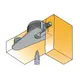 006443-861-001 Эксцентрик Expando-6 с фиксатором (вход сбоку) пластик серебро - 3