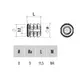 BU11PN Футорка d8x11,5 мм, пластик - 1