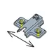 244-0K95-050-00 Монтажная планка петли B-type F1 мм с винтами 6,3х13 мм - 3