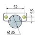 248-0C66-050-ST Петля S-type 110/52/9 мм - 5