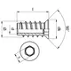 312A008020Z Футорка метал. М8 Х 20 - 1