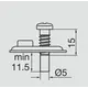 700-0LC0-650-00 Монтажная планка петли T-type F0 мм прямая, регул. эксцентрик, винты 6,3х15 мм - 3