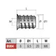 BU04ZL Футорка М6х20 мм (цинк без покрытия) - 1