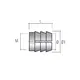 BU61PN Футорка M6х11,5 мм, пластик - 1