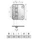 CE01FZ Петля карточная 50х32 мм, d6 мм, цинк - 1