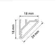 CREJ01000-AO-BN25 Светодиодный светильник Corner Line 1000mm 4000K 9,25W со встроеным выключателем + крепление - 3