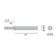 915-7187-350-00 Толкатель Push Latch MC, короткий, белый - 1
