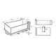 655-8039-185-00 Вырез под сифон 85 мм для ящика SDWD Tekform Slimline, антрацит - 2