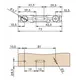 962.CS00.76 Корпус с планкой для толкателя Cubo, для шурупов по дереву, антрацит - 2