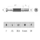 TE33FZ Дюбель стяжной М6 euro D7х41,5 мм l=34, цинк - 1