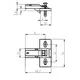 244-0955-650-00 Монтажная планка петли S-type F4 мм с дюбелем (для петли 248-0951-650) - 1